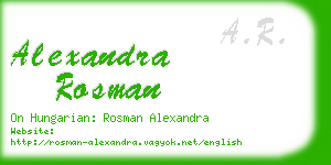 alexandra rosman business card